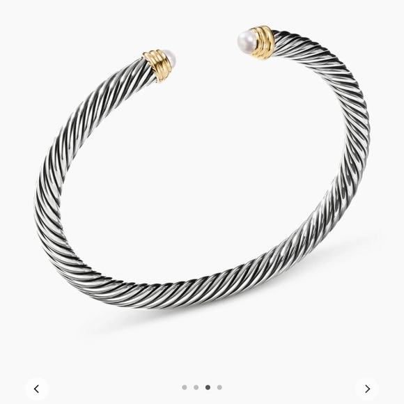 David Yurman Classic Cable Bracelet with 14K Yellow Gold and Pearls, 5mm - Picture 5 of 13